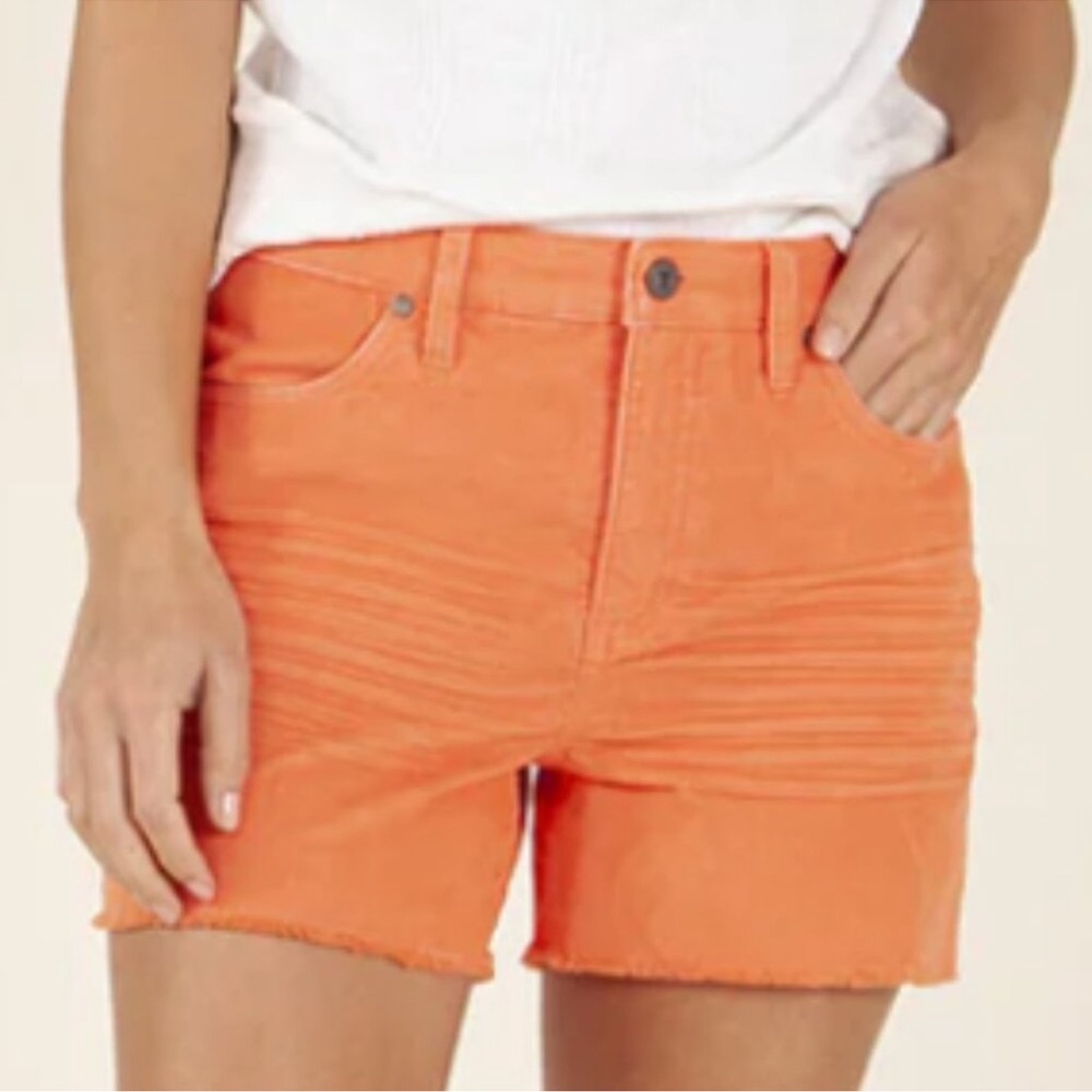 Carve Designs Oahu Orange Hi Rise‎ 4" Corduroy Shorts Size 12 NWOT